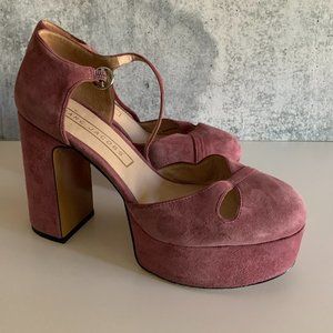 Marc Jacobs Pink Suede Lucille Platform Heels 37